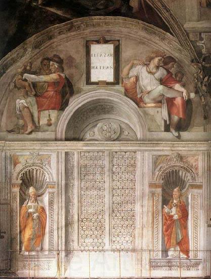 Michelangelo Buonarroti Lunette and Popes Spain oil painting art